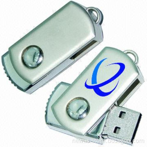 Promotional Swivel USB Flash Disks, 1/2/4/8/16/32GB Capacity, Customized Logos Accepted